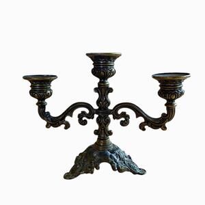 Elegant Metal 3-Arm Candelabra Made in Italy